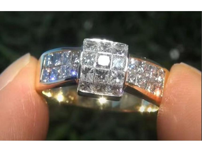 Luxury Statement Diamond Zircon Ring & Bracelet - European & American Style