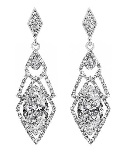 Art Deco Antique Vintage Flapper Style Jet Black Onyx Rhinestone Extra Long Dangle Earrings pearl earrings jewelry for women