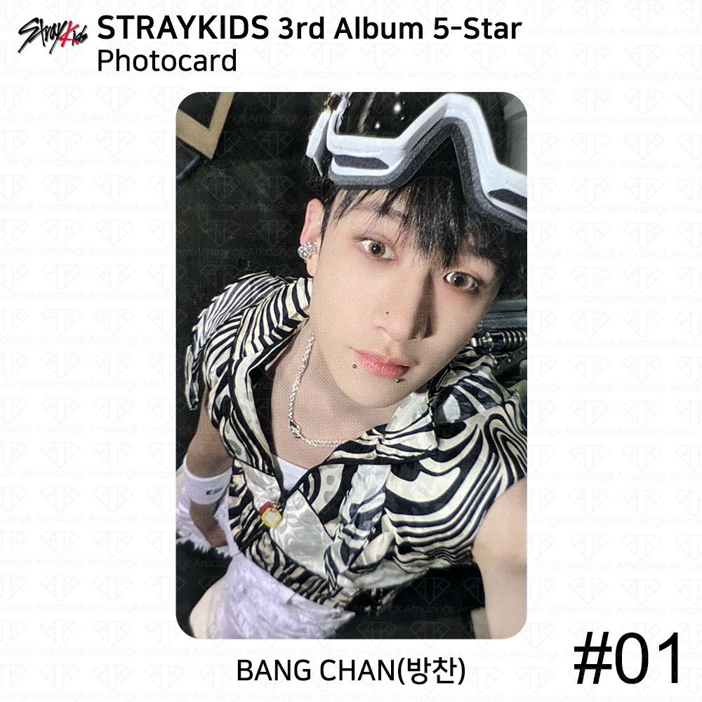 Stray Kids 3-й альбом, 5-звездочная официальная фотокарточка, стандартная версия, цифровая упаковка, версия KPOP