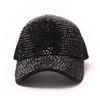 Adjustable Shiny Mesh Cap Cotton Baseball Hats Fashion Rhinestones Baseball Caps  For Women Girls