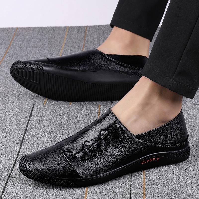 FashionHot Sale New Leather Men Shoes Casual Comfortable Loafers Moccasins High Quality Shoes Male Lightweight Driving Footwear 2024