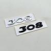 New 3D ABS Chrome Black Logo 308 Emblem Letters Sticker Car Rear Trunk Badge for Peugeot 308 SW GT Line GTI T9 T7 P5 Accessories