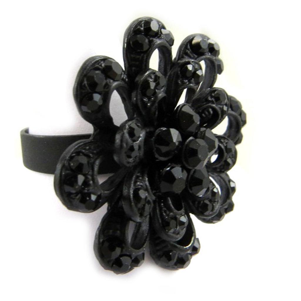 Les Trésors De Lily [L4258] — Черное дизайнерское кольцо «Сисси»