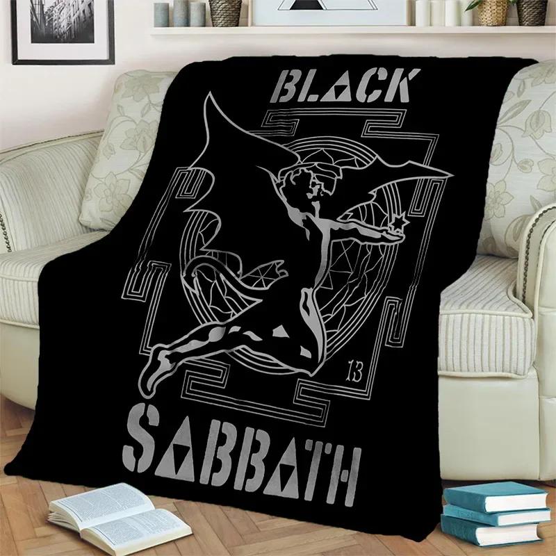 3D BLACK SABBATH Heavy Metal Rock Blanket,Soft Throw Blanket for Home Bedroom Bed Sofa Picnic Travel Office Cover Blanket Kids