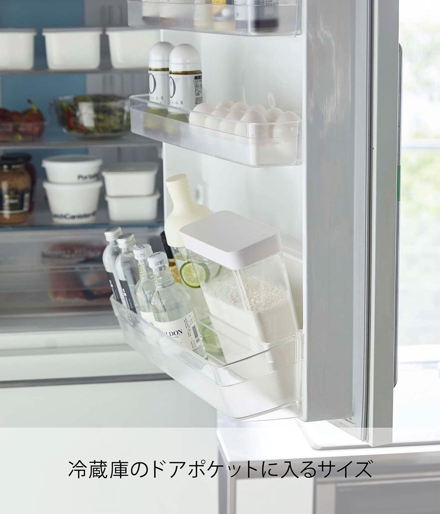 Yamazaki Хранение сухих продуктов x x Tower Раздвижное хранилище для хлопьев 4952 Контейнер, Белый, Прибл.. Ш18.7 Г8.5 В24.5см, Стиль, Застежка, Контейнер,