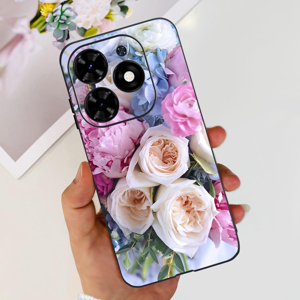 Ультратонкий силиконовый TPU чехол для телефона Tecno Spark 20 20c 20 Pro, корпус с рисунком бабочки, милого кота, мрамора, крутой узор, Coques Spark20