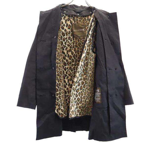 Макинтош Сделано в Великобритании Прорезиненное пальто с воротником из нержавеющей стали 36 черный Женское Б/у