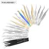 Eyelash Extension Tweezers Makeup Stainless Steel Non-magnetic Pincet False Eyelash Tweezers 3D Accurate Tweezers