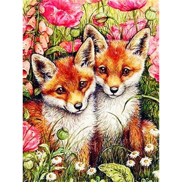 5D алмазная живопись лиса животное Алмазная вышивка крестиком Новое поступление полная квадратная круглая алмазная мозаика картина домашний декор