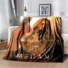 2023 M3GAN Horror Movie Throw Blanket Mysterious Character Soft Plush Fleece Lightweight Couch Bed Funny Halloween Friend Gift