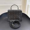 [Pre-Owned] Lock Closure Monogram Leather Accordion Shoulder Bag Crossbody Handbag Small - Very Good #GBST4Z