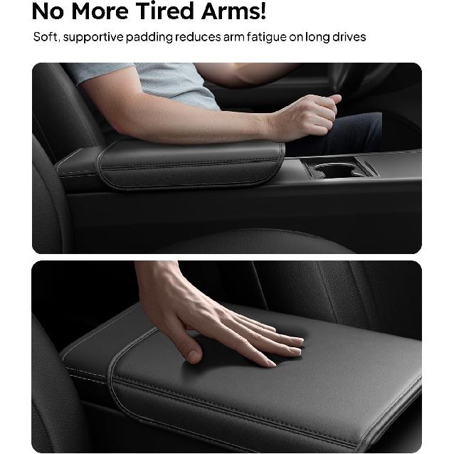 for 2026 Tesla Model Y/3/YL Accessories Armrest Cover, Black | Fits Tesla 2025 2026 Model Y/YL (Premium Performance) & 2024 -2026 Model 3 Nappa