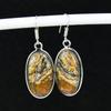 Natural Picture Jasper Gemstone Antique Earrings 925 Sterling Silver Earring, Boho Silver Jewelry Dangle Earrings, Gifts For Birthday Gifts For Her