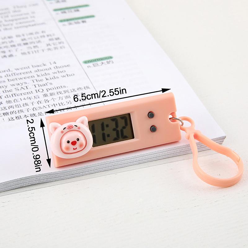 Portable Silent Digital Electronic Clock For Student Exam Study Library Mini Pocket Watch Green Backlight Lcd Display