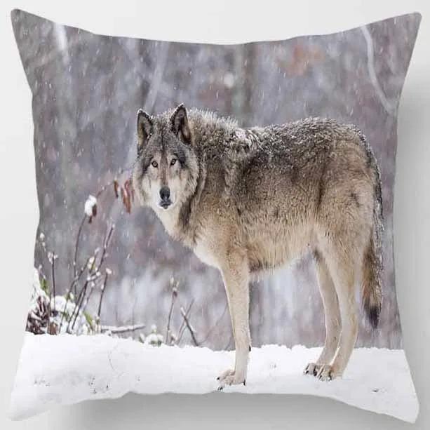 Животный мир Тигр Лев принт узор наволочка гостиная диван наволочка спальня прикроватная тумбочка украшение дома 45x45 см