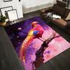 Colorful Bird Pattern Purple and Pink Art Carpet, Modern Design Suitable for Use As an Anti-slip for Living Room Bedroom Sofas