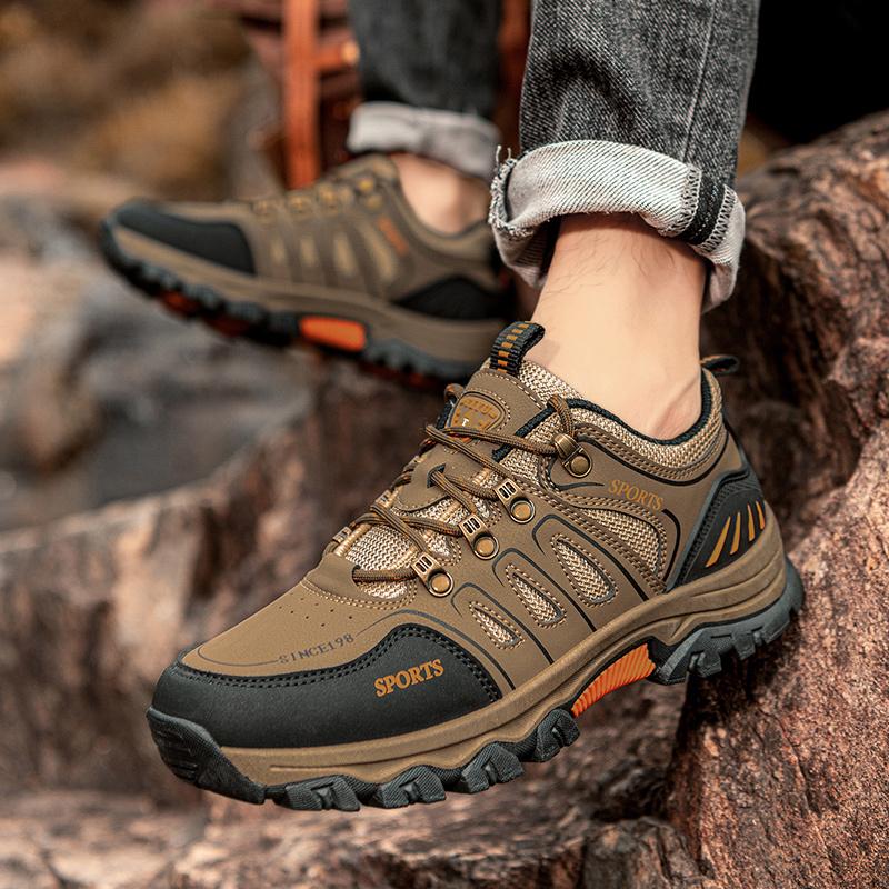 Мужская походная обувь Спорт на открытом воздухе Бег Трекинговая обувь Повседневная водонепроницаемая военная тренировочная обувь для скалолазания Кожаная обувь для горной охоты