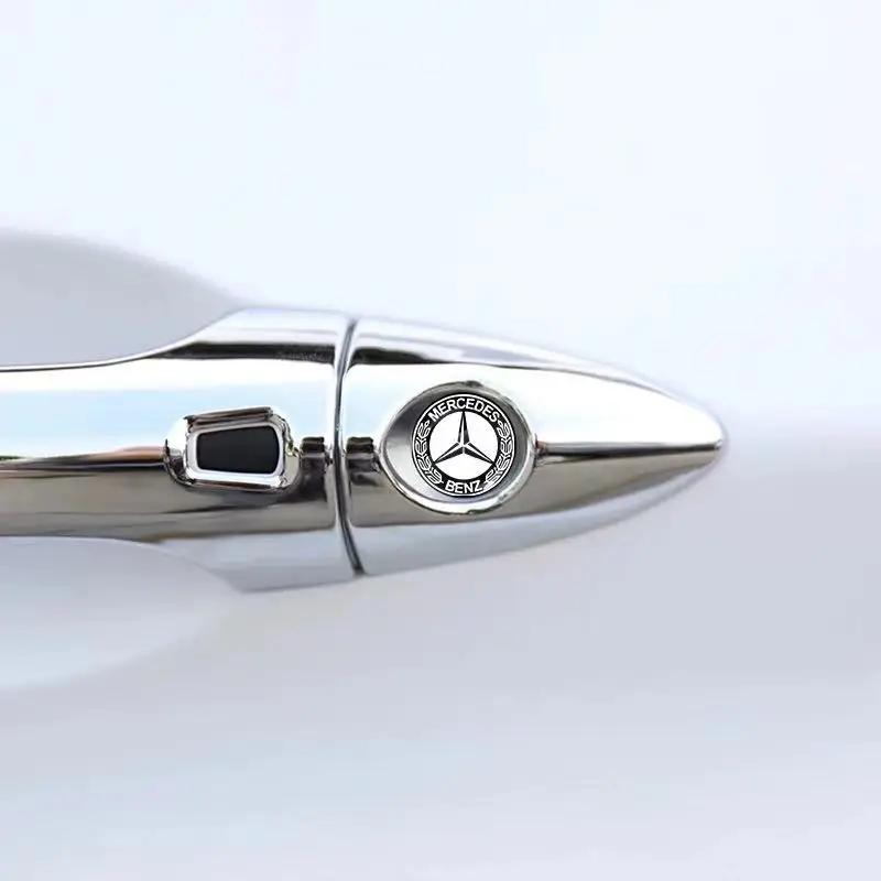 Наклейки на замочную скважину автомобильного замка Защита дверного замка Автомобильные наклейки для Mercedes Benz W117 W176 W177 W205 204 W213 W253 W156 W218 W166 CLA
