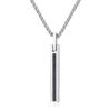 Stick Pendant Zirconia Stainless Steel Necklace for Men