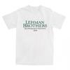 Футболки с принтом логотипа Lehman Brothers для мужчин и женщин, летние 2025, повседневные хлопковые топы с коротким рукавом и круглым вырезом