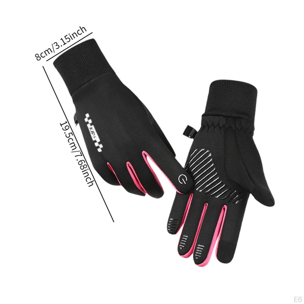 Kids Winter Gloves Cycling Touch Screen Mittens Lightweight Gift Ski for Running