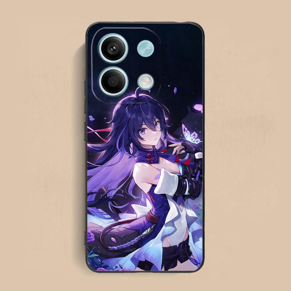 HSR Seele Матовый чехол из ТПУ для мобильного телефона Xiaomi Redmi Note 14 13 12 11 S Pro Plus 4G 5G Цветной печатный чехол