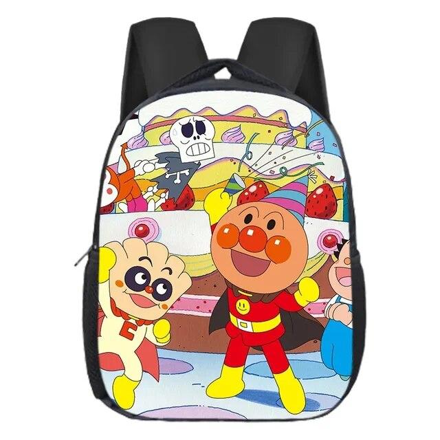 40 см модный школьный рюкзак Anpanman, студенческий рюкзак, индивидуальный мультфильм, полиэстеровая сумка на плечо