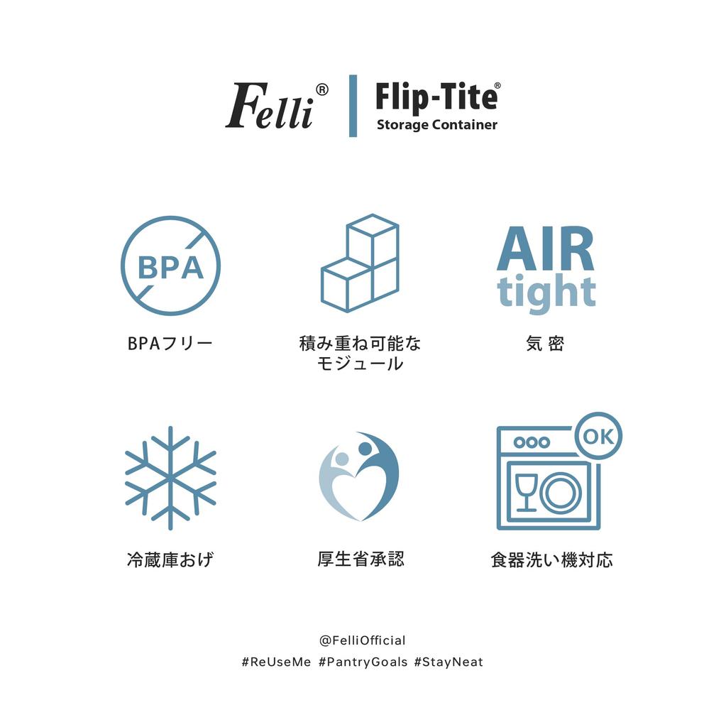 Felli Flip Герметичный контейнер для хранения Набор Большой дюймы S гал Посудомоечная машина Еда БФА Закуски Для хранения на кухне и в холодильнике Набор, 3, Тип,