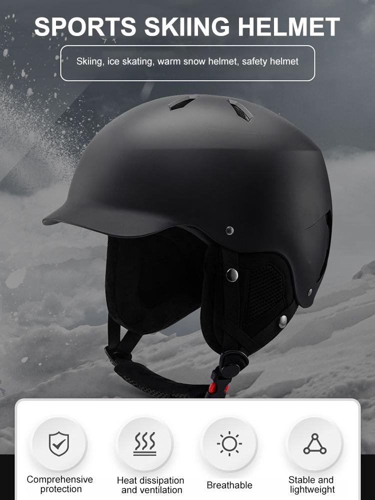 Защитный шлем для снегохода, противоударный, цельнолитой, регулируемый для зимних видов спорта на открытом воздухе