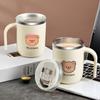Портативная термокружка с ручкой из нержавеющей стали 304, чашка для молока, чая, кофе, двухслойная термостойкая кружка для воды, стакан