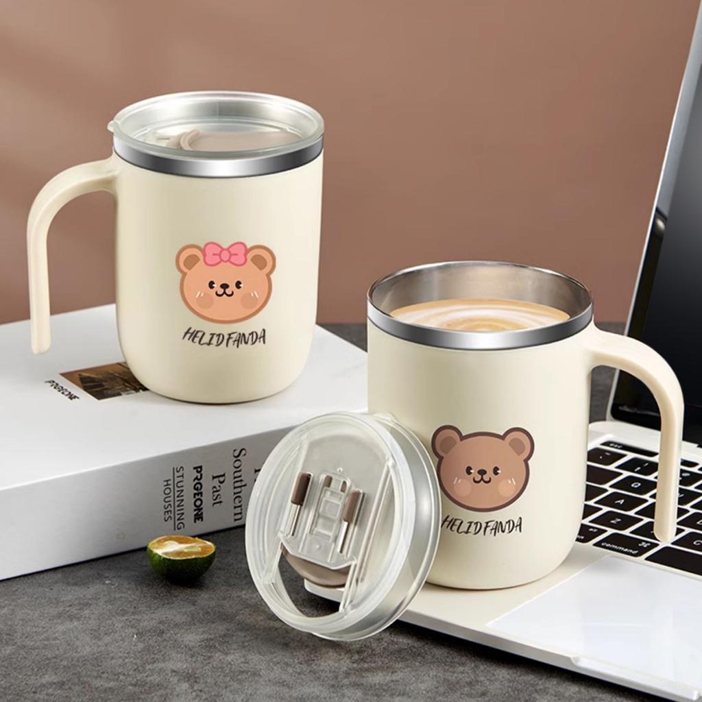 400 мл кофейная чашка двухслойная антиожоговая кружка из нержавеющей стали 304 портативный термос для воды