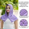 Cooling Hoodie Towel Neck Face Sun Protection Ice Towel Summer Hot Weather Breathable Sports Gym Workout Head Wrap Shawl