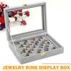 Earrings Ring Storage Square Box Holder Jewery Display Foldable Case