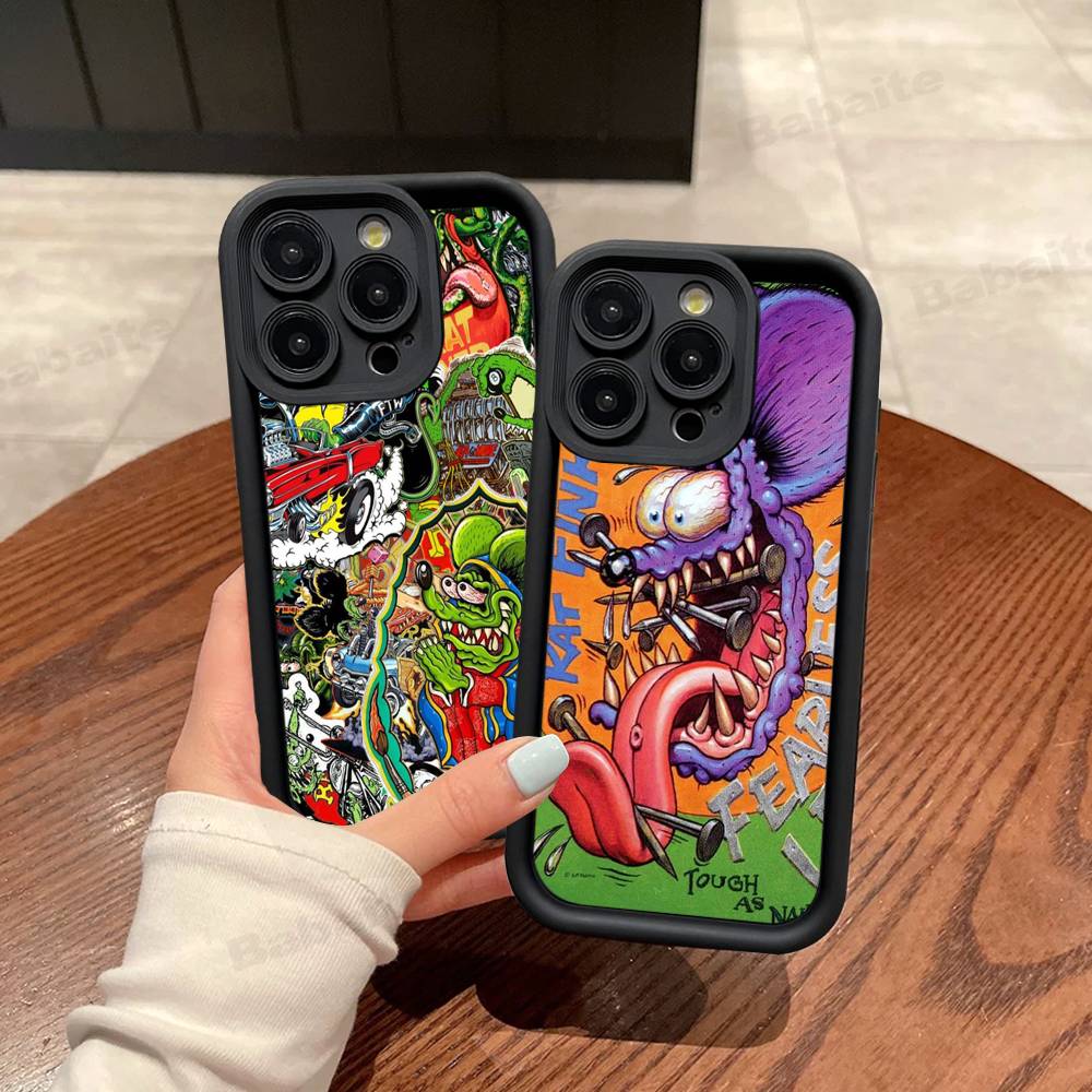 Funny Rat Fink Silicone Phone Case For IPhone 17 Pro Max 16 15 14 13 12 11 Plus 17 Air