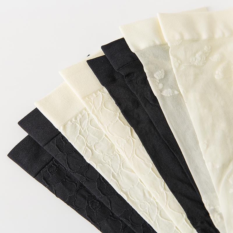 Long Socks, Thin Mesh Breathable Women's Mid-calf Socks for Spring and Summer, Black Summer Cotton Socks