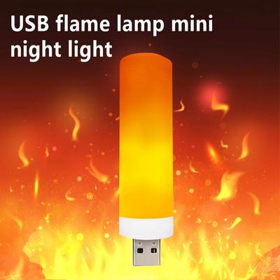 Светодиодные лампы с эффектом пламени 5 В USB, USB-лампа-пламя, лампа-свеча, беспламенный ночник, мерцающая лампа огня для домашнего декора для вечеринок
