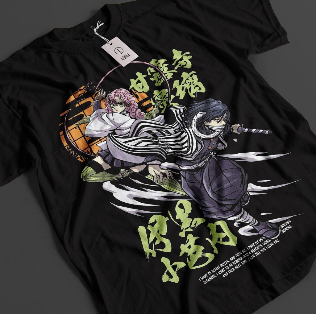 Demon Slayer Shirt Obanai Mitsuri TShirt Tanjiro KNY Anime Zenitsu Muzan Tee