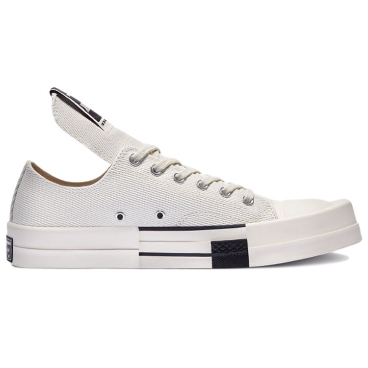 Rick Owens X Converse TURBODRK Chuck 70 Low Lily White Unisex Sneakers Egret Black 172345C