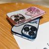 Применимый iPhone16 гальванизированный стразы переливающаяся жидкость лебедь любовь чехол для мобильного телефона Apple 15 постепенное изменение блестки 13 защитный чехол
