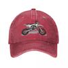 Motocross // Monochromatic Grey and Black and White Motorcycles Baseball Cap Dropshipping Cosplay Fashion Caps Male Women'S