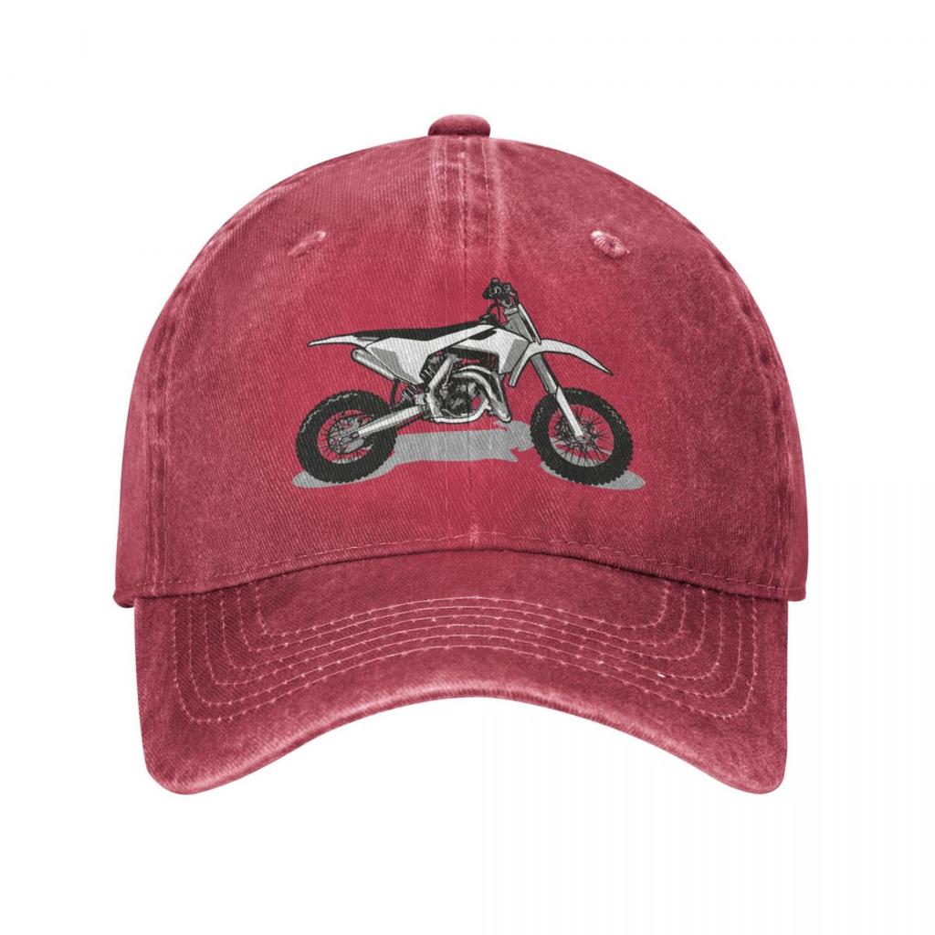 Motocross // Monochromatic Grey and Black and White Motorcycles Baseball Cap Dropshipping Cosplay Fashion Caps Male Women'S