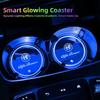 Hub Caps Alfa Romeo Tire Valve Caps Car Glowing Coasters LED Light Water Cup Mat For Alfa Romeo 4C Car USB Charging Color ChangeNV6 