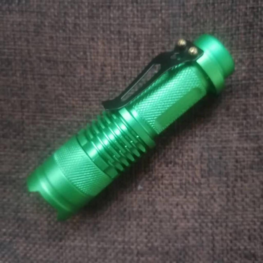Zoom Mini SK68 Strong Light Flashlight with Pen Clip for Camping