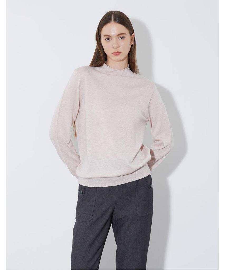 OLIVIALAUREN Half-Neck Knit Top_Vocbl4S1321