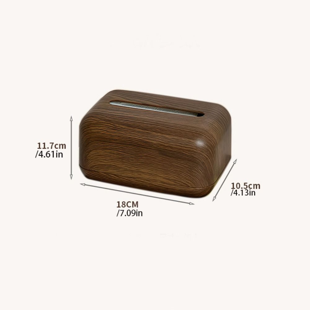 Ins Style Imitation Wood Grain Tissue Box Anti Slip Napkin Dispenser Coffee Table