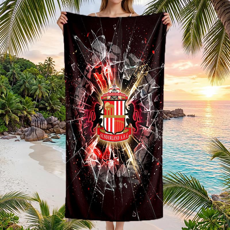 Sunderland Football Beach Towel Soft Microfiber Summer Towel Quick Dry Absorbent Towel for Beach Swimming Pool Travel
