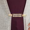 Rhinestone Chain Women's No Buttons Shirt Sweater Cardigan Clip Clamp Decor
