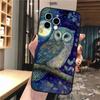 Чехол для телефона Carcasa Funda Для iPhone 17 Pro Max 17 Air 16 15 14 13 Pro Max 15 16 Pro 15Plus Милый Мультяшный Филин