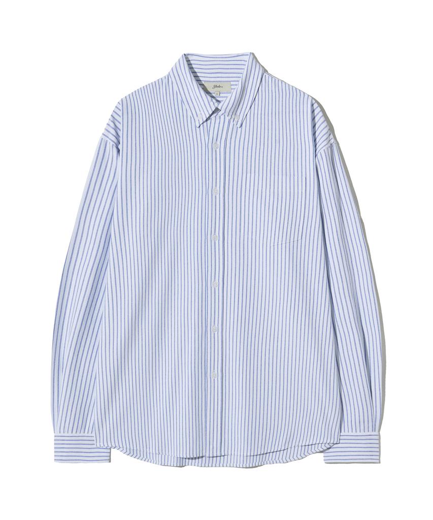 YALE 100% Cotton Oversized Oxford Shirt_Stripe