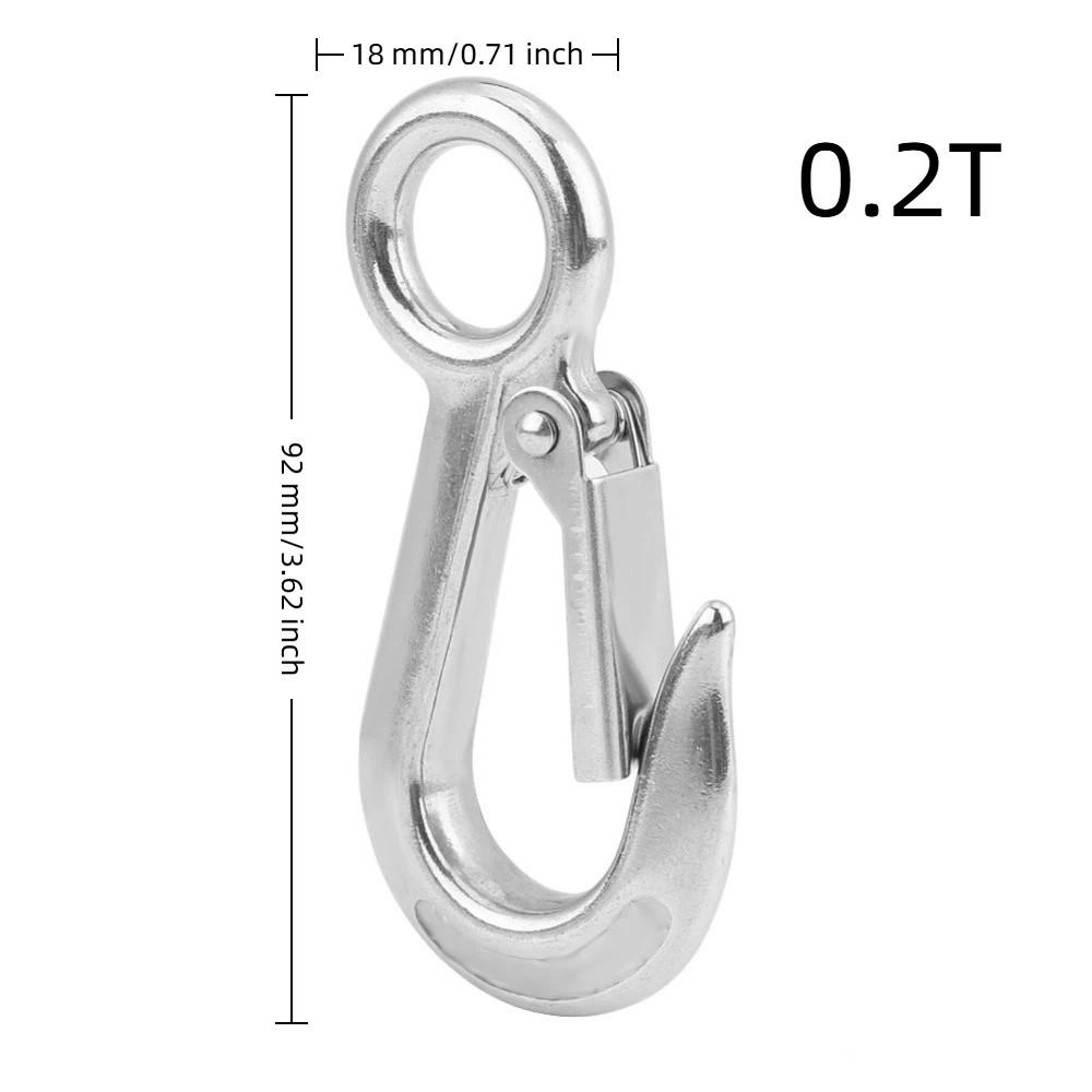 Silver Lifting Hook 0.2T 0.3T 0.5T Slip Hooks Durable Crane Hook Industrial Use